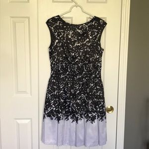 Black and white cocktail dress